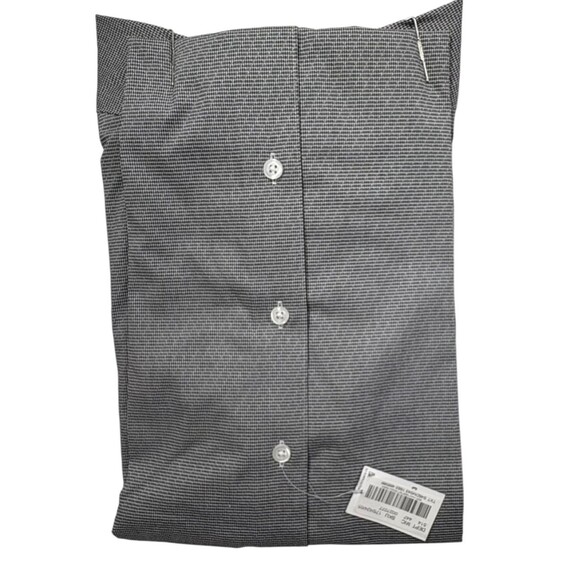 NWT Murano Stretch Micro Houndstooth Dress Shirt Office Business Modern 15.5 33 - Picture 4 of 6